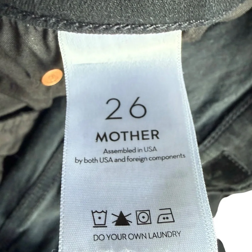 Mother The Pixie Swooner Skimp Black Not Guilty Denim‎ Jeans Sz 26